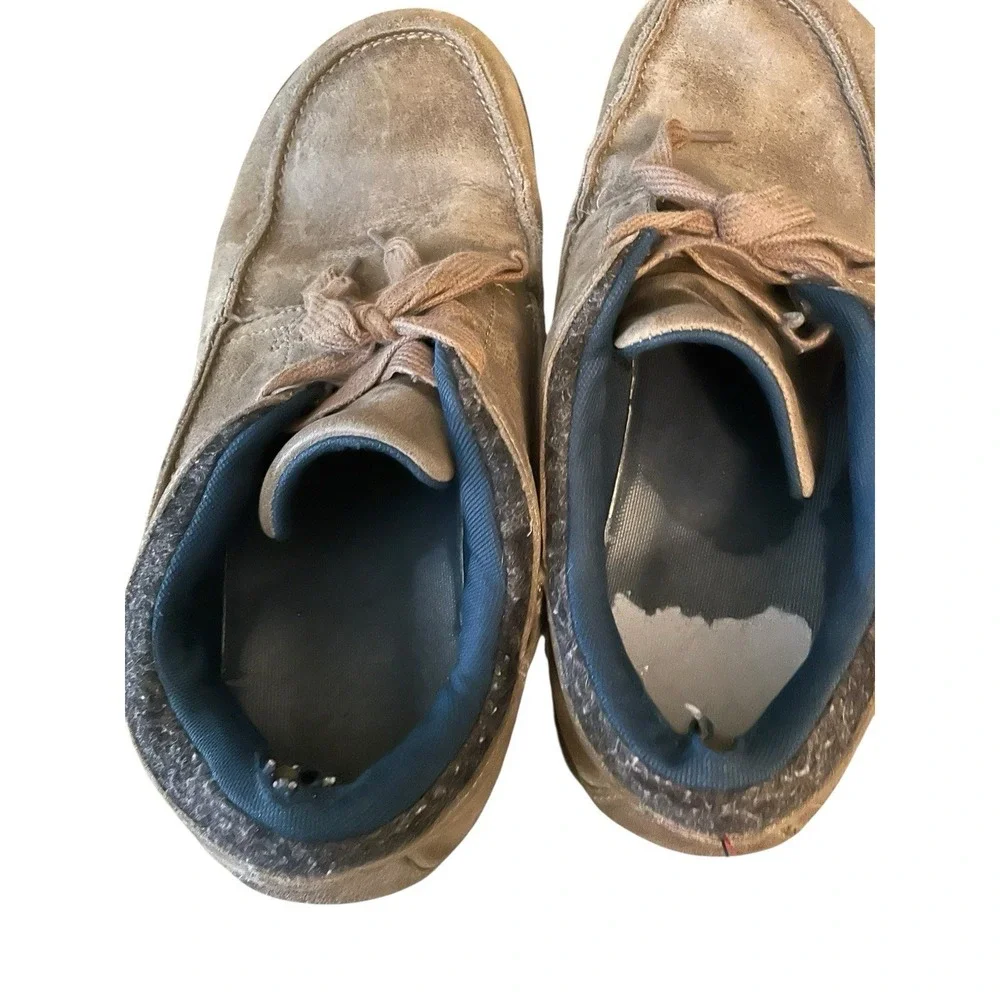 Patagonia Bungee Cord‎ Leather Moc Toe Shoes Mens 10.5 Brown Granola Gorpcore